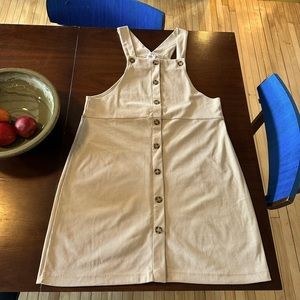 Cream corduroy jumper dress
